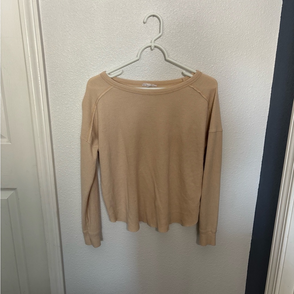 Elegant Tan Long Sleeve Top